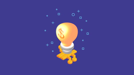 money dollars financial in bulb