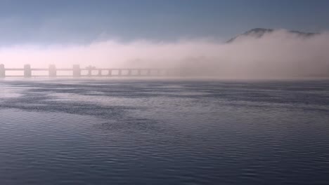 a beautiful foggy morning over the locks on the mississippi river along the iowa wisconsin border 1