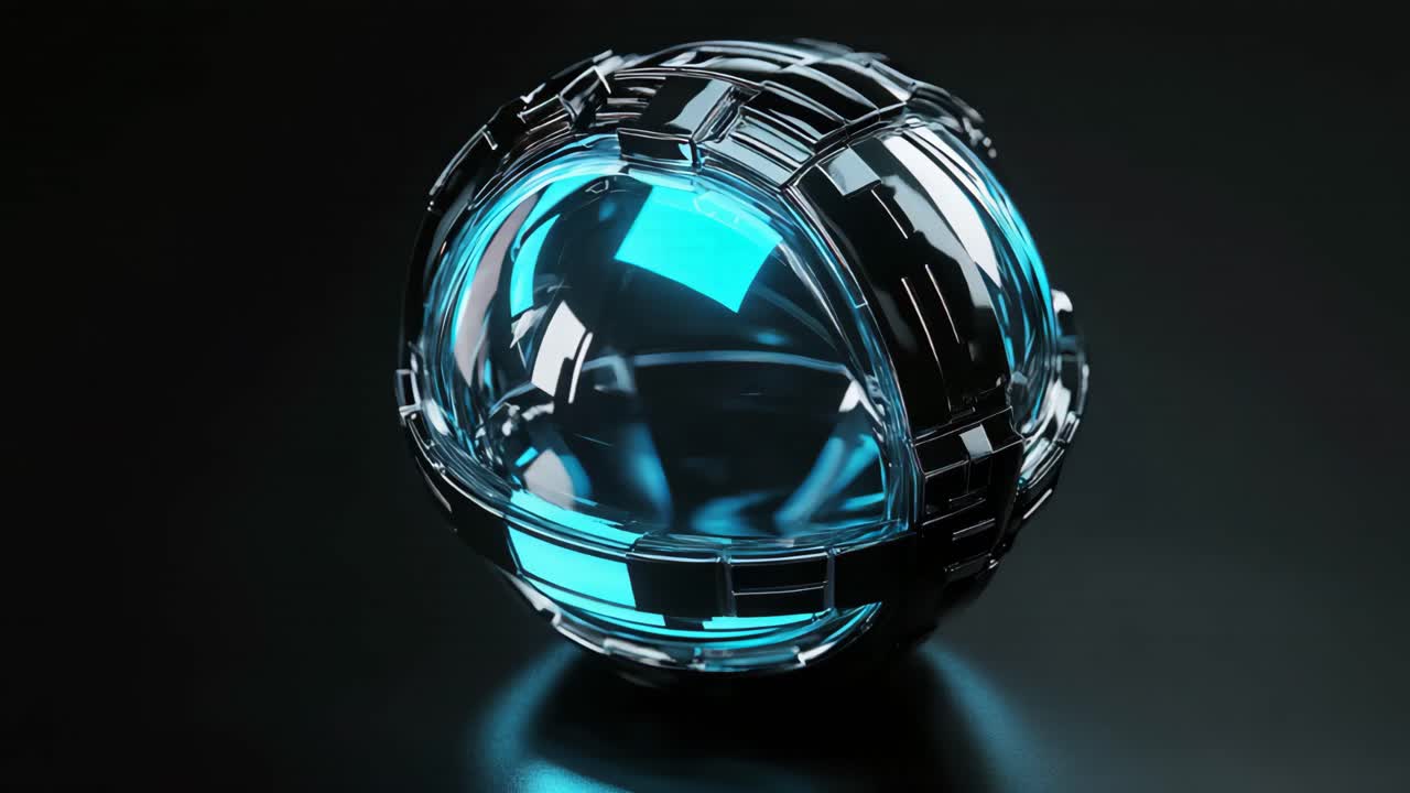esfera brillante abstracta y futurista