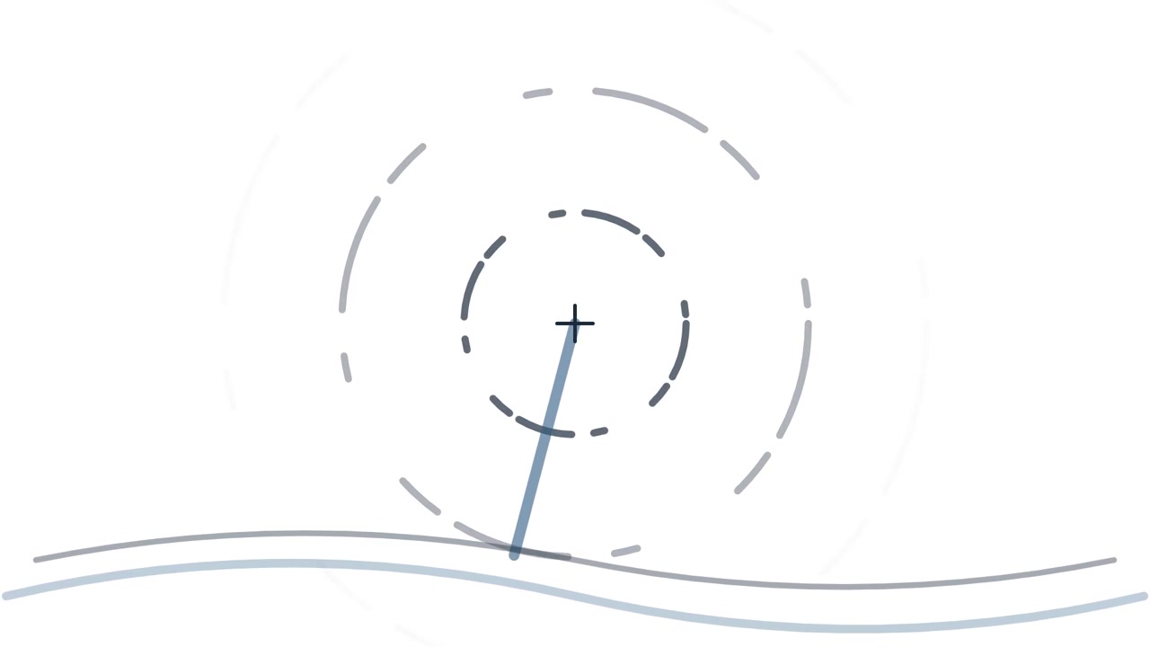Abstract Motion Graphic of a Rotating Radar Scanner