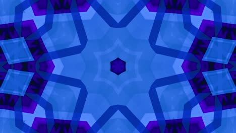 mesmerizing blue abstract star burst kaleidoscope, intricate cutting edges slicing through the evolving center, hypnotic trance backdrop or music visualizer, seamless looped animation