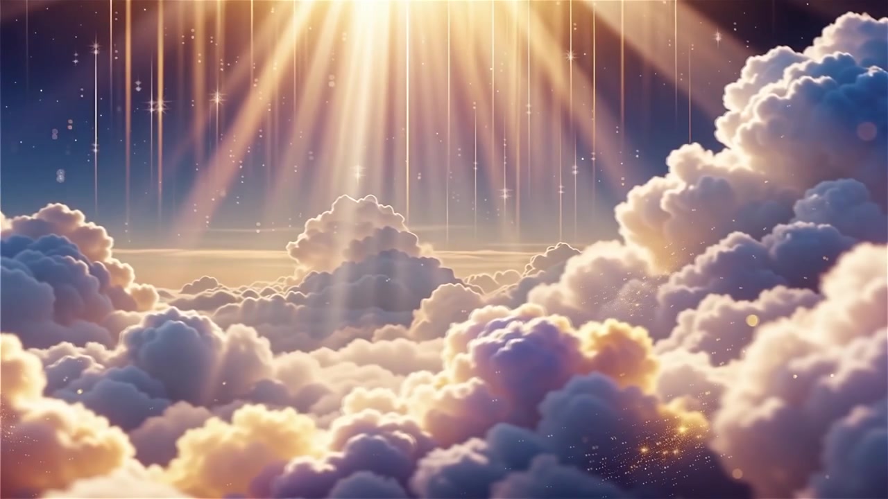 Christian Heavenly Light Worship Background