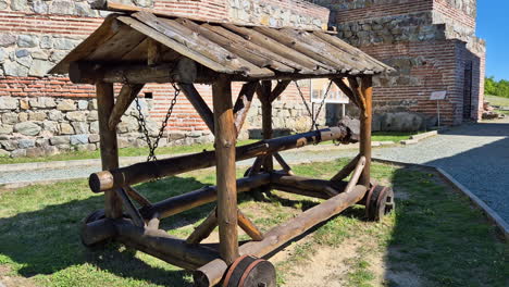 medieval wooden battering ram