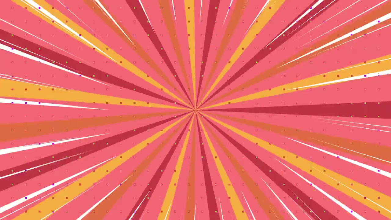 Dynamic Pink and Yellow Sunburst Comic Style Background