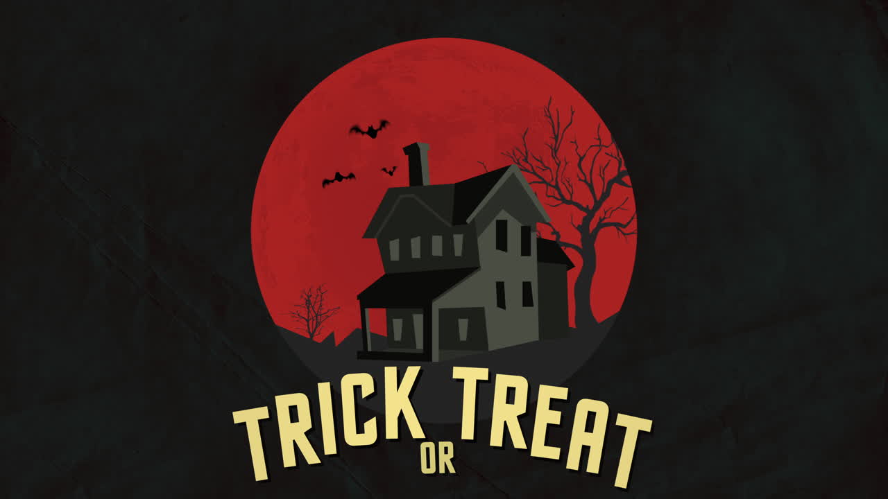 오래된 집, 큰  ⁇ 은 달, 그리고 밤에 날아다니는 박 ⁇ 와 함께 속임수 또는 치료