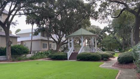 gazebo at kiawah island, south carolina with live oak trees