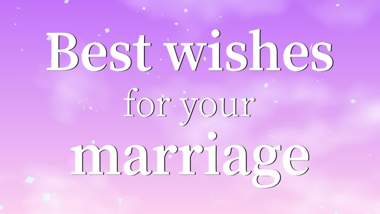 당신의 결혼에 대한 가장 좋은 소원 문자 메시지 애니메이션 모션 그래픽
