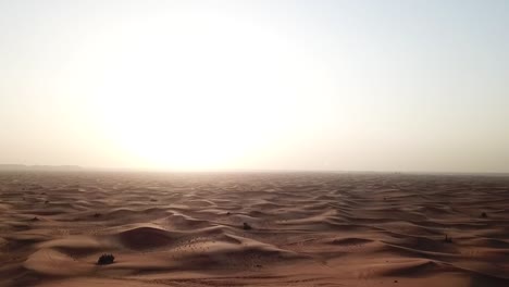 sunset in dubai desert - drone footage