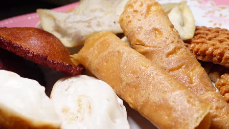 assortment of traditional south asian snacks