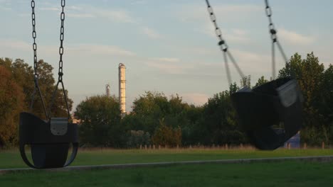 Establishing-shot-of-Chemical-Refinery-Plant-in-Pasadena,-Texas-community