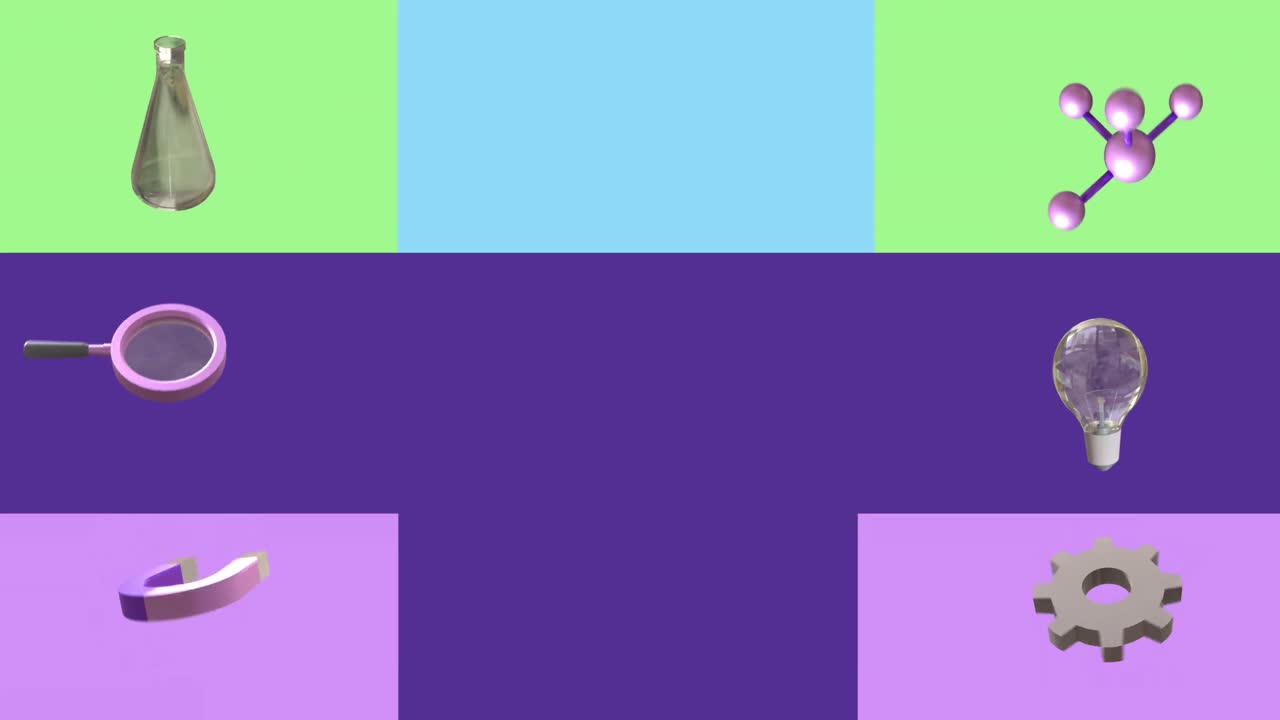 animación de los iconos de la educación y la escuela sobre el fondo del patrón