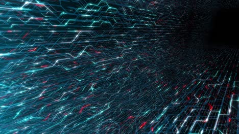 4k seamless loop abstract futuristic electronic circuit board.