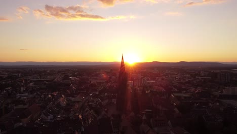 cathedral of our lady, is a stunning gothic church located in the heart of freiburg im breisgau towering spire, ornate façade, the cathedral has been a landmark of the city for centuries