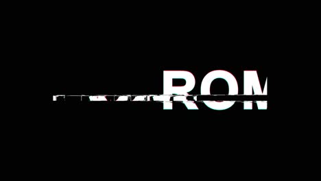 the word rome on a black background