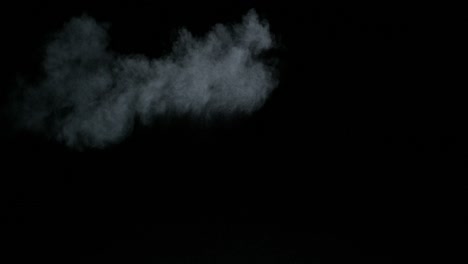 isolated high speed smoke wisp plate shot on black background