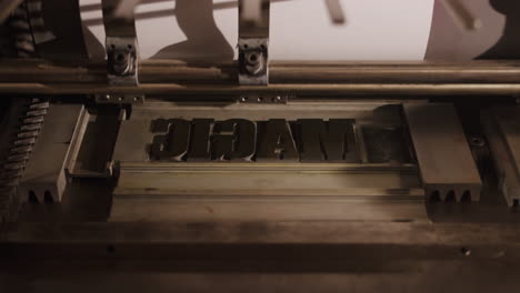 vintage letterpress printing machine