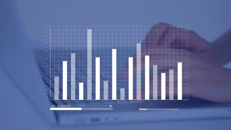 Animación-Del-Procesamiento-De-Datos-Financieros-Sobre-Empresarios-Que-Usan-Una-Computadora-Portátil