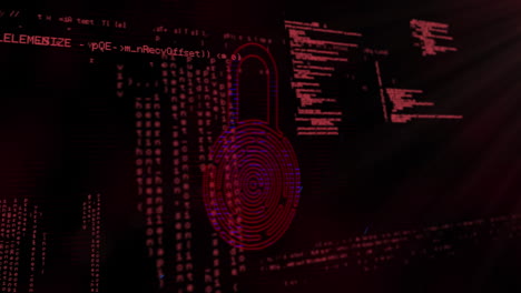 security padlock against data processing