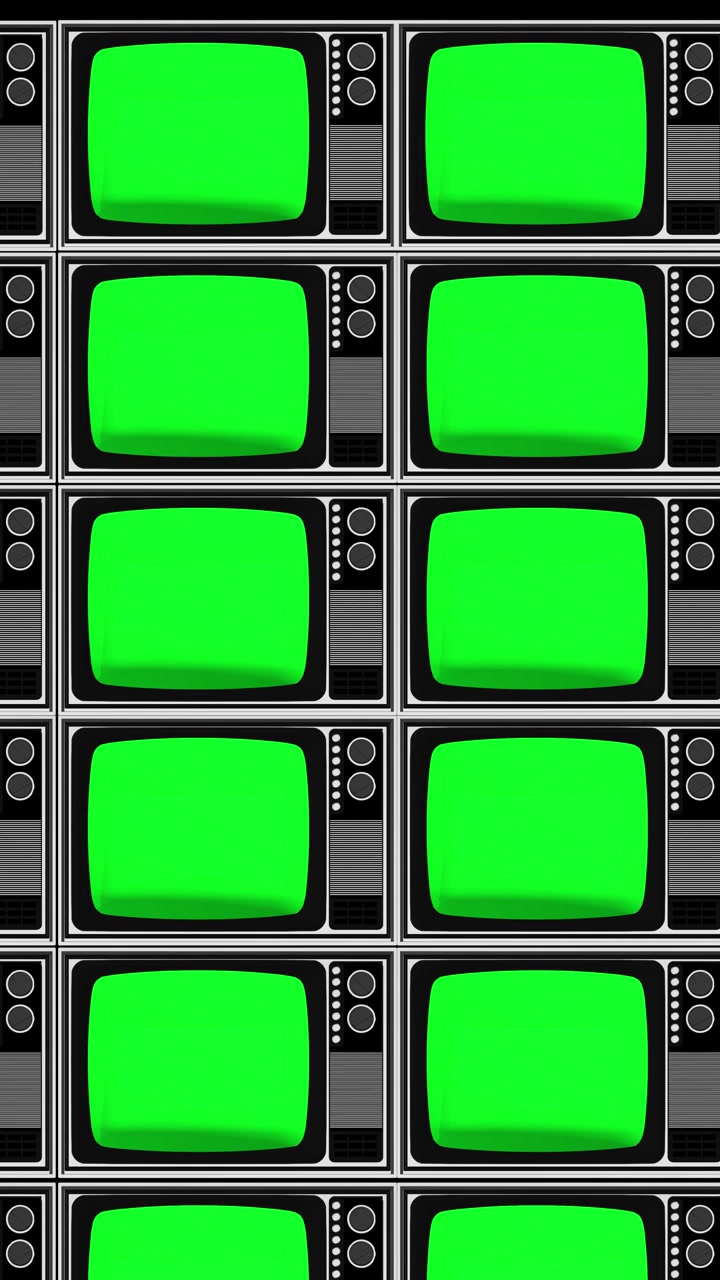 Retro television static wall background with repeated old tv screens pink noise texture black frames