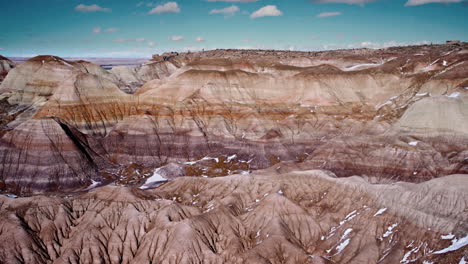 a pan across painted desert in arizona