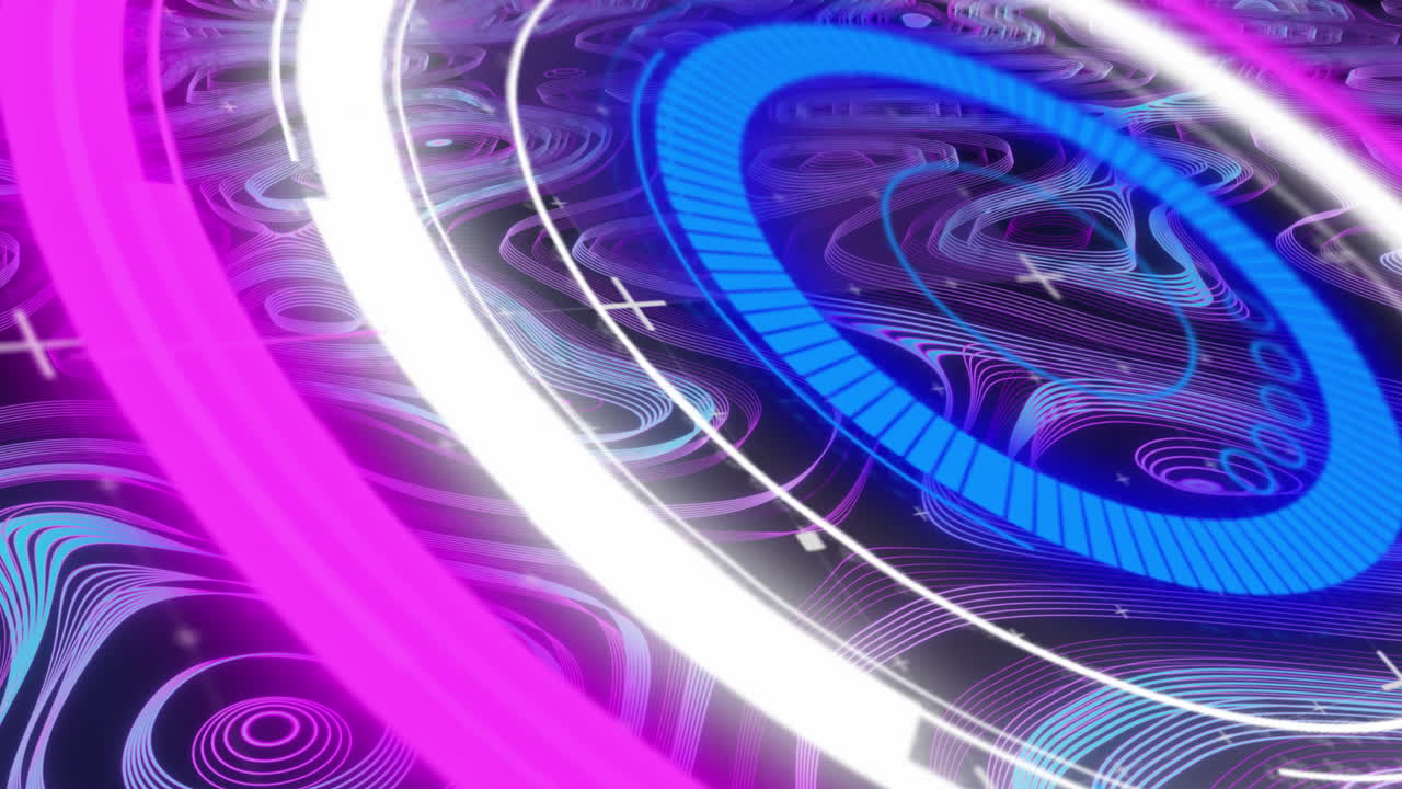 Animation of scope scanning and data processing over map lines