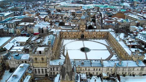 aerial view of central oxford, united kingdom