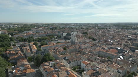 cathedral of saint-louis and cityscape, la rochelle, charente maritime in france