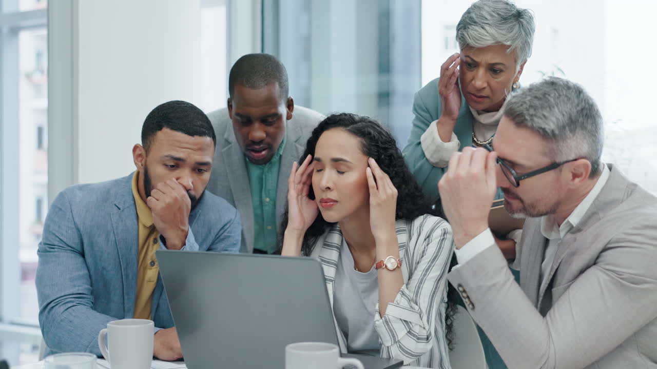 Business meeting, loss and corporate stress