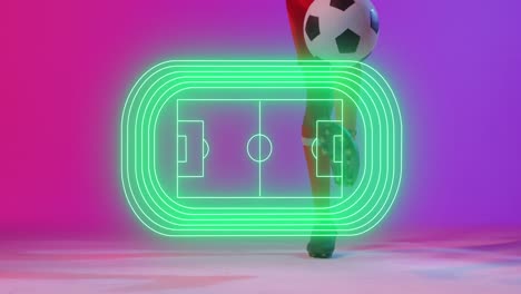 Animación-De-Más-Futbolista-Afroamericano-Y-Estadio-Deportivo.