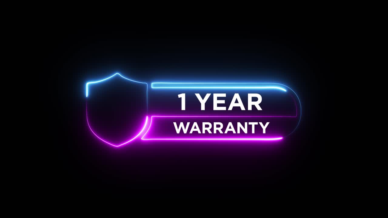 One Year Warranty Neon Sign