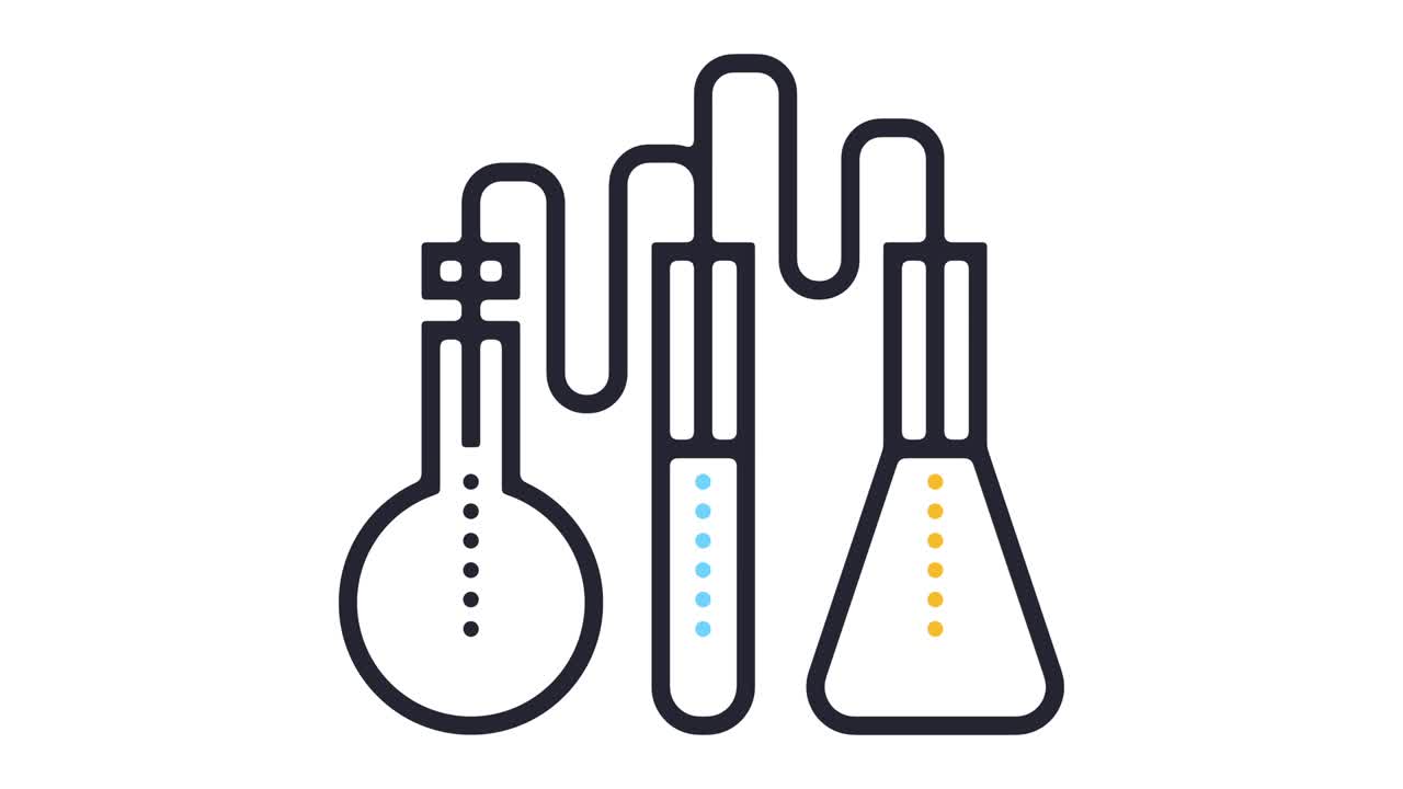 Laboratory Test Line Icon Animation