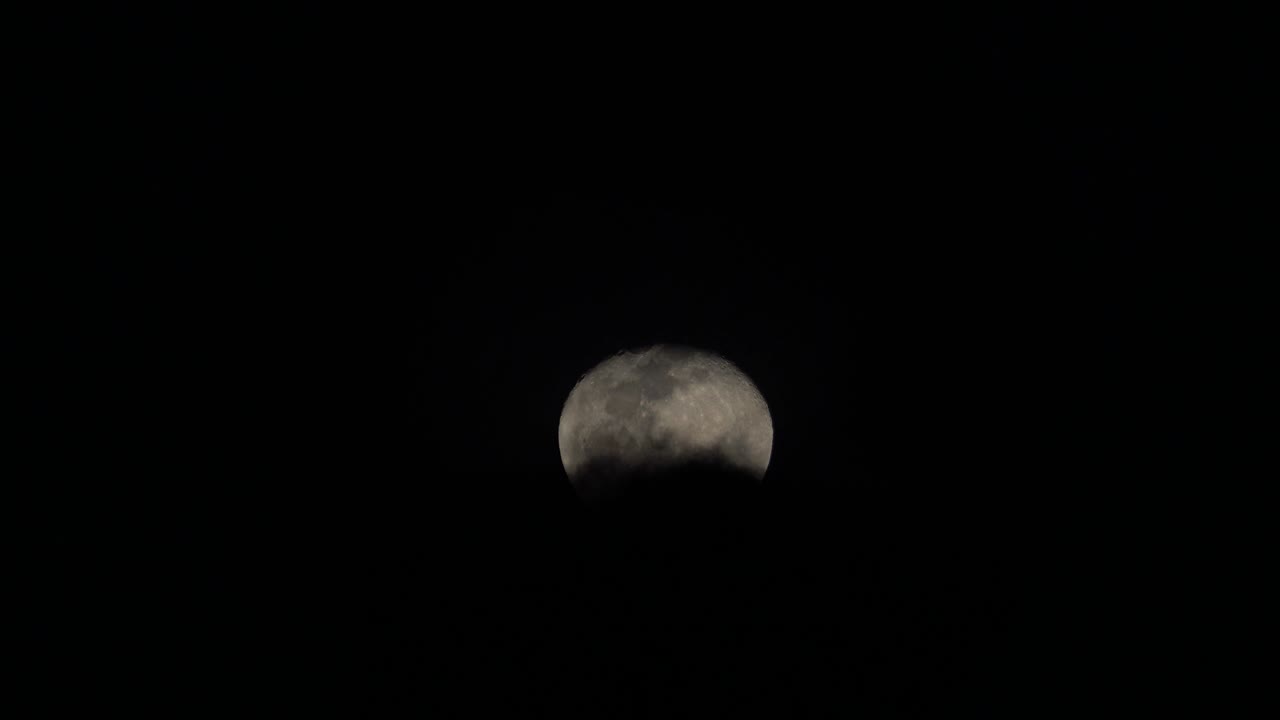 Moon light is blocked out by rain cloud ,time lapse.