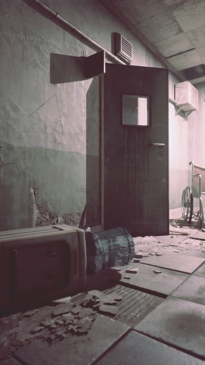 버려진 병원 복도