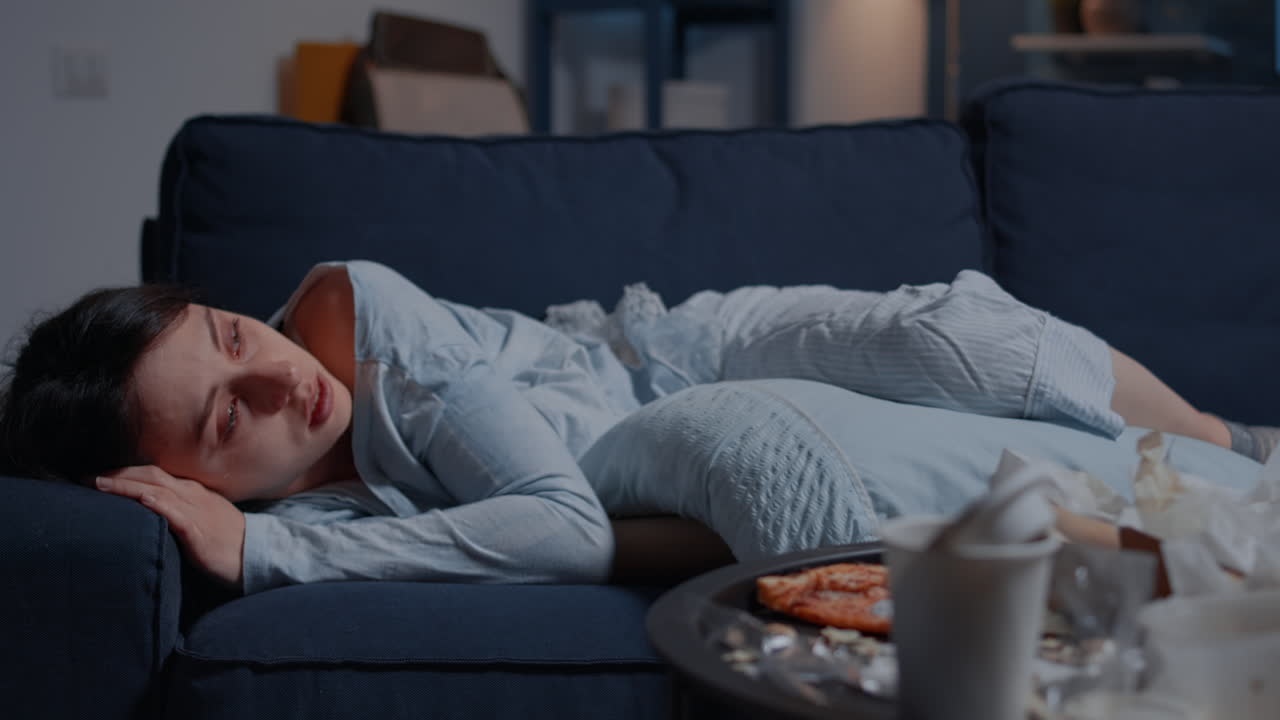 Depressed woman crying, suffering from abuse