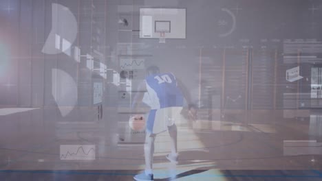Animation-Der-Statistikverarbeitung-über-Basketballspieler