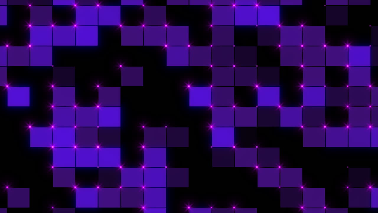 빛나는 격자 검은 바탕에 생생한 보라색 사각형