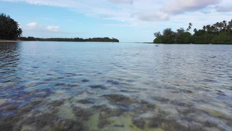 cook island - rarotonga speeding over the water surface