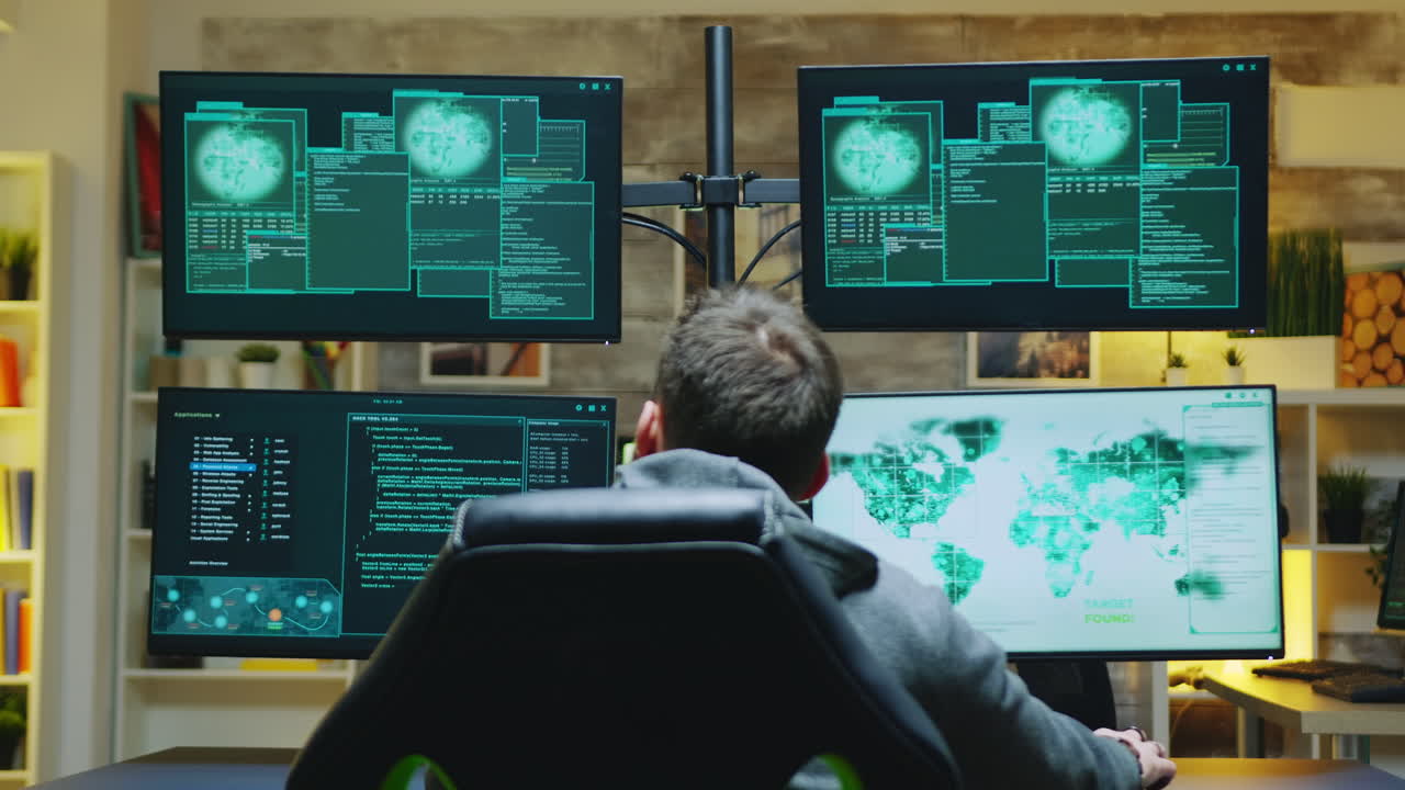 Happy hacker gets access granted after a dangerous cyber attack