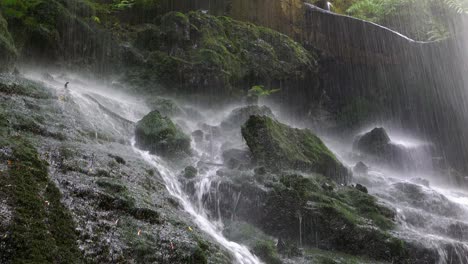 close-up of bottom of a waterfall.