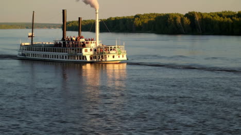 riverboat cruise at sunset