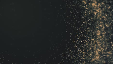 abstract golden particle circles background