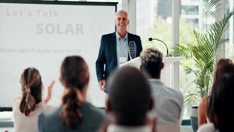 presentación de negocios sobre energía solar