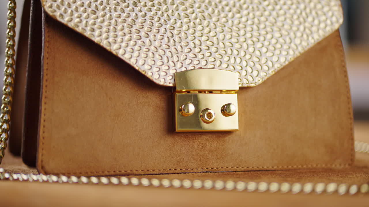 Close-up of an elegant handbag