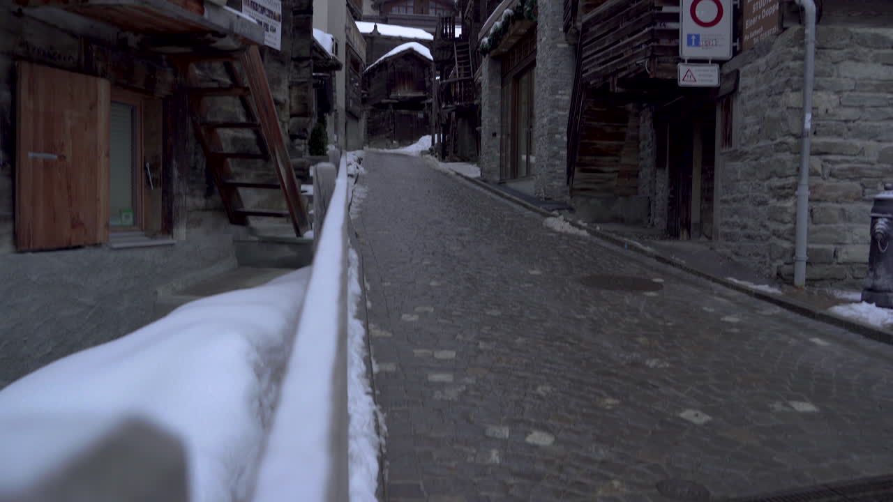 Charming Mountain Village in the Swiss Alps