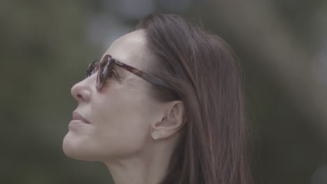 close-up slow motion view, woman moving out of frame, log footage