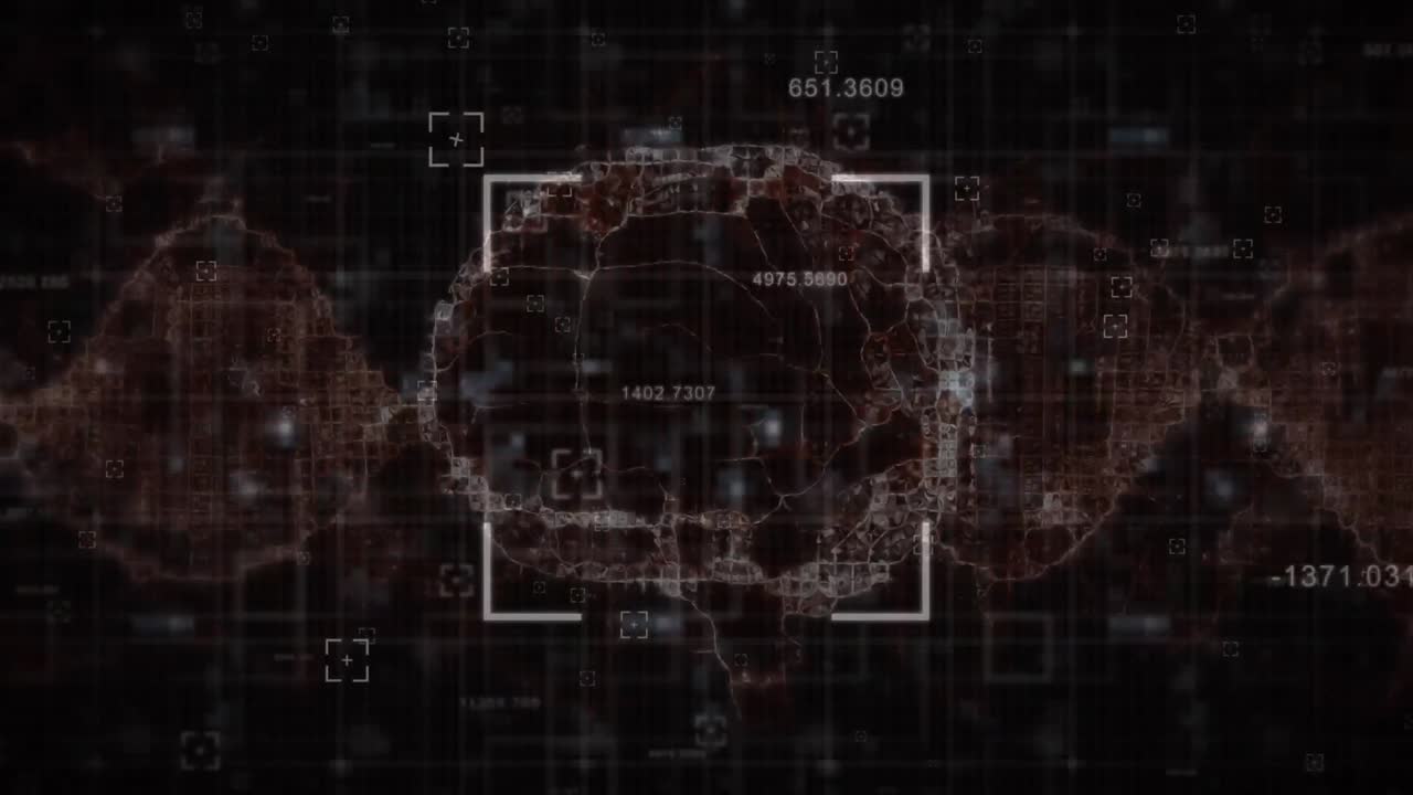 Animation of human brain and scope scanning