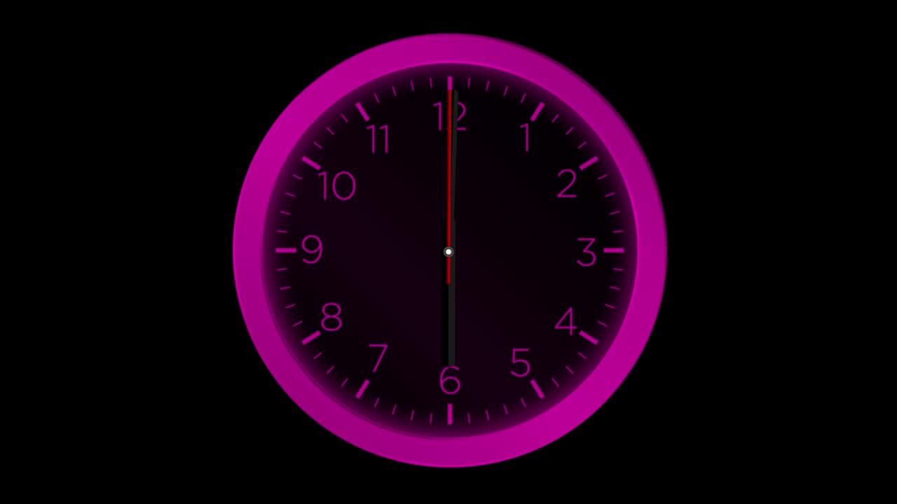 Clock - Minimal abstract motion 3d rendering clock time concept time lapse hours - Clock Time Lapse - Clock time lapse loopable - 12 hours timelapse - Clock timelapse looping 12 hours