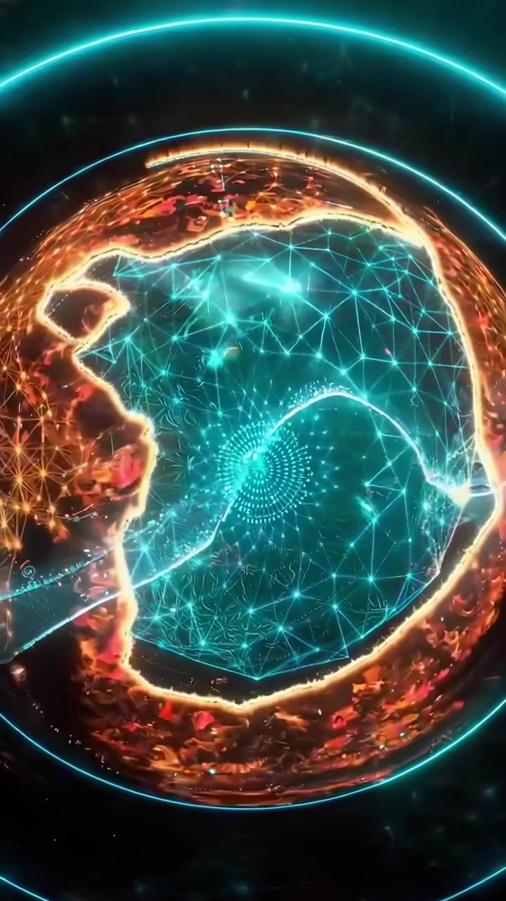 Futuristic Digital Earth Globe with Glowing Network Connections