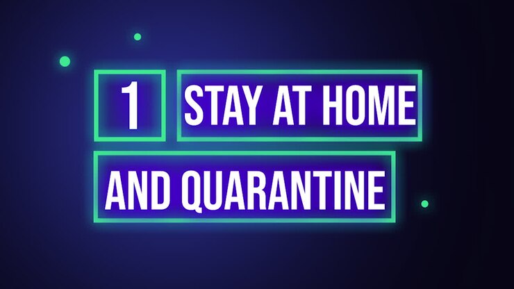 Covid 19 stay at home and quarantine animation, Public explainer