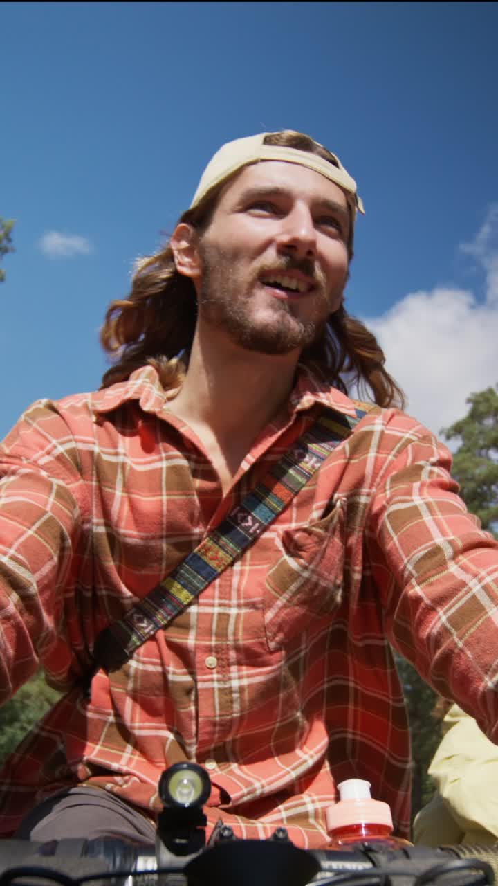 Man Cycling Outdoors